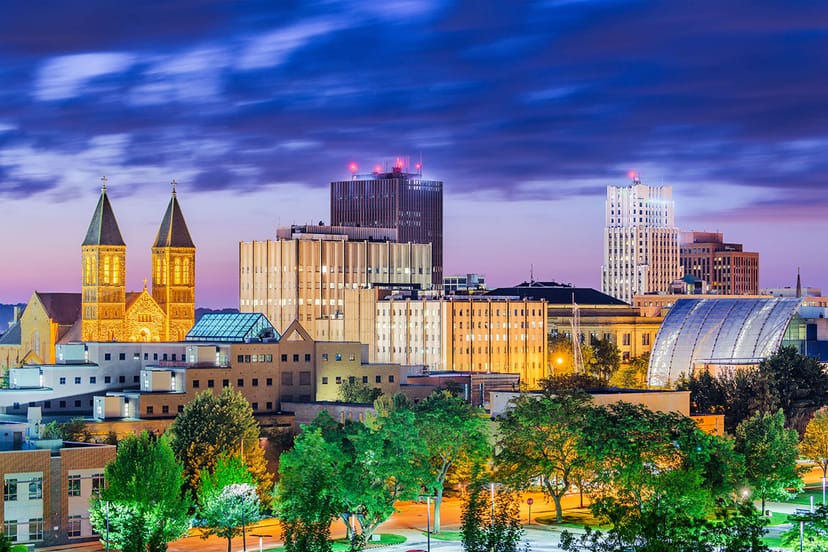 Scenic view of Akron, Ohio