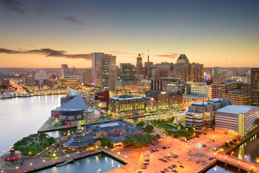 Scenic view of Baltimore, Maryland