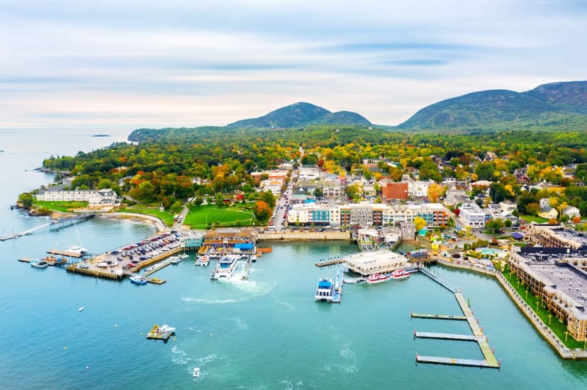 Scenic view of Bar Harbor, Maine