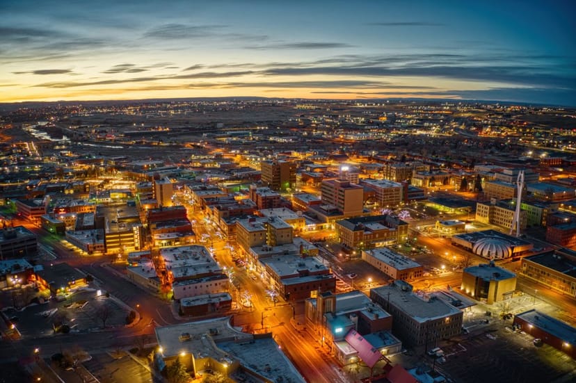 Scenic view of Casper, Wyoming