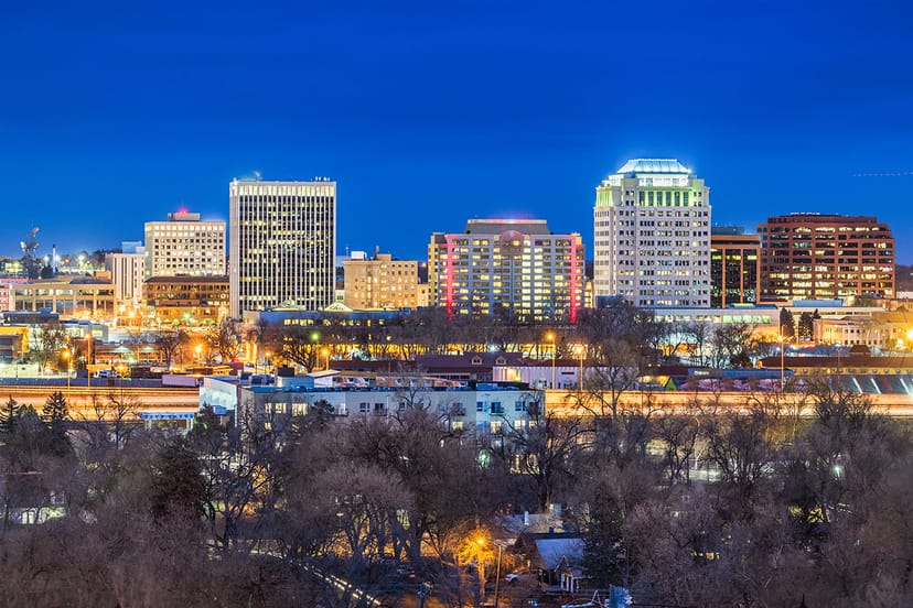 Scenic view of Colorado Springs, Colorado