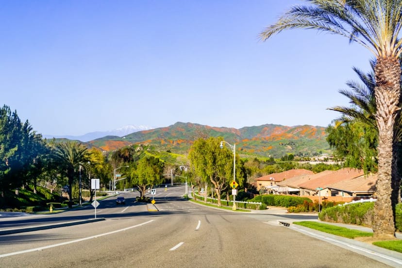 Scenic view of Corona, California