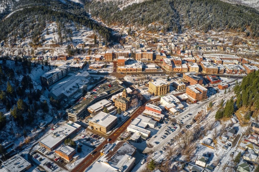 Scenic view of Deadwood, South Dakota