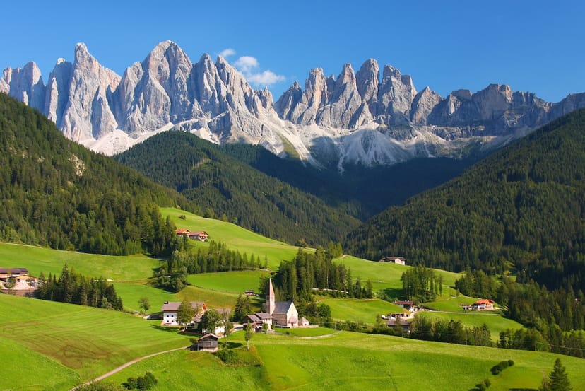 Scenic view of Dolomites, Italy