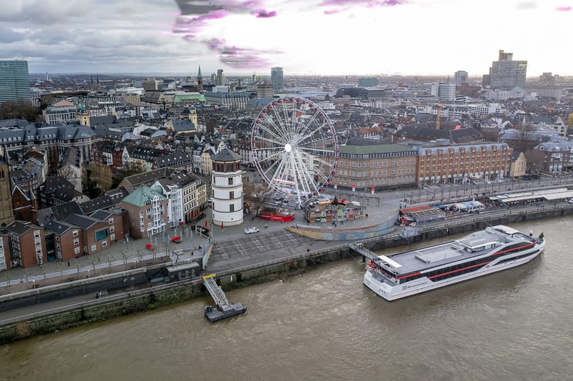 Scenic view of Dusseldorf, Germany