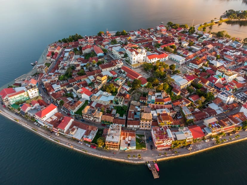 Scenic view of Flores, Guatemala