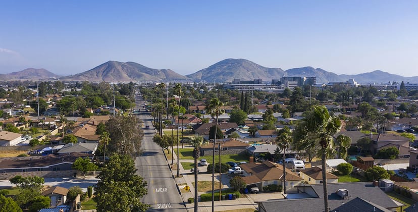 Scenic view of Fontana, California