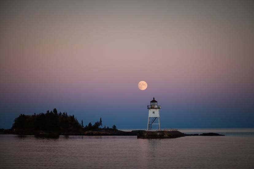 Scenic view of Grand Marais, Minnesota