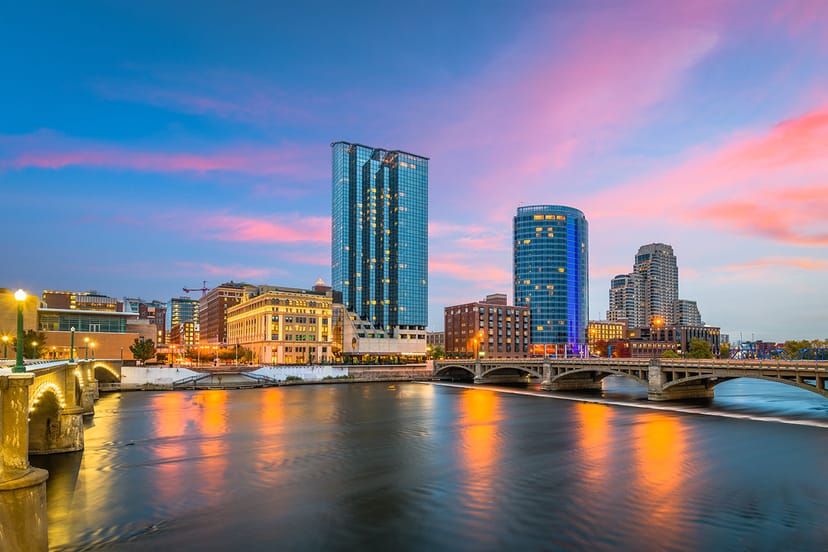 Scenic view of Grand Rapids, Michigan