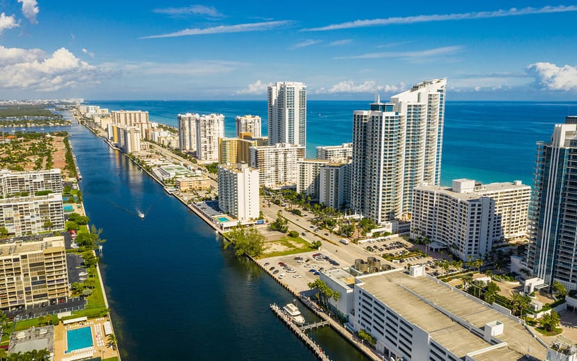 Scenic view of Hollywood, Florida
