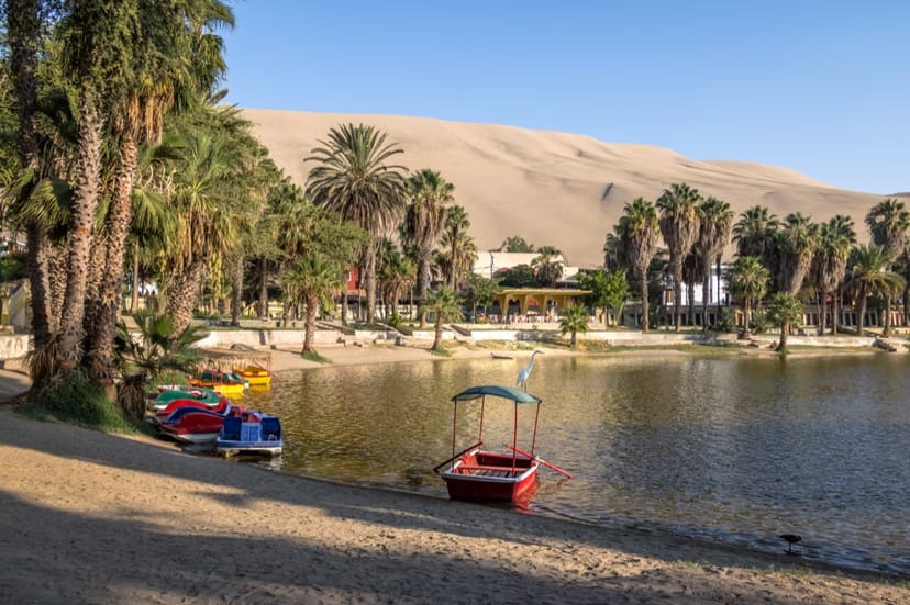 Scenic view of Huacachina, Peru