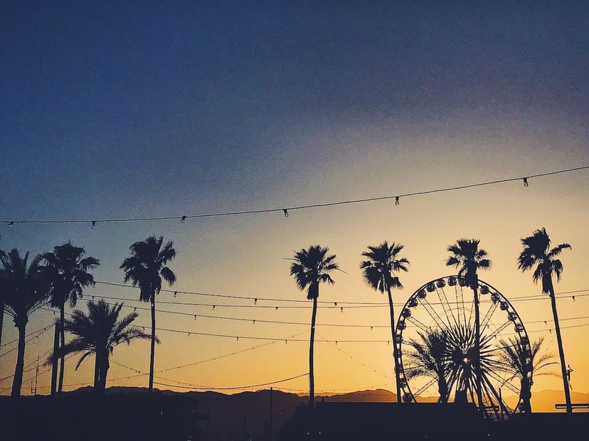 Scenic view of Indio, California