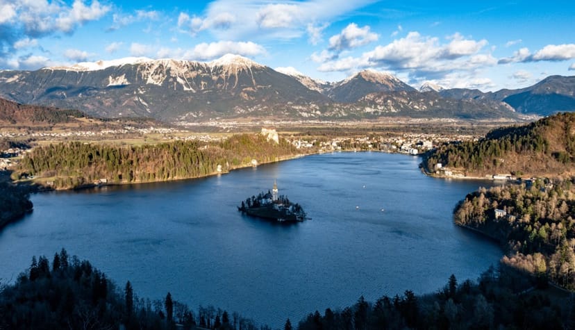 Scenic view of Lake Bled, Slovenia
