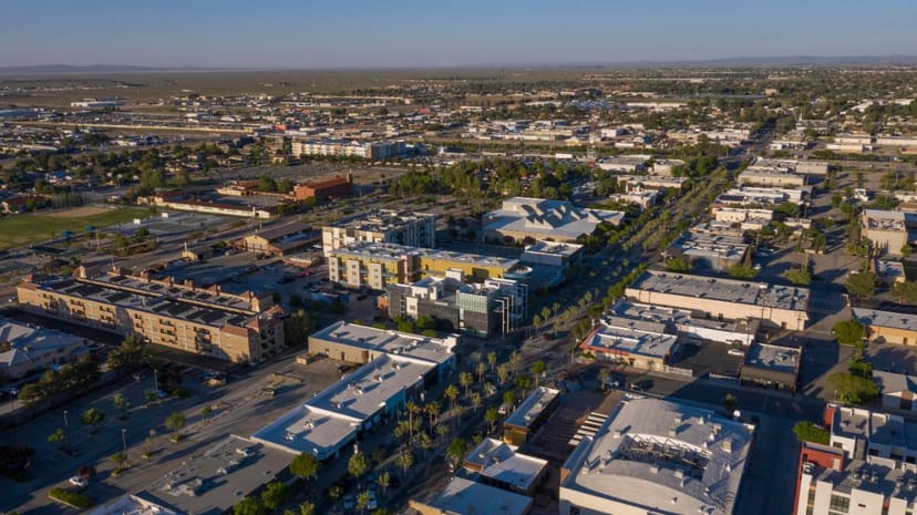 Scenic view of Lancaster, California