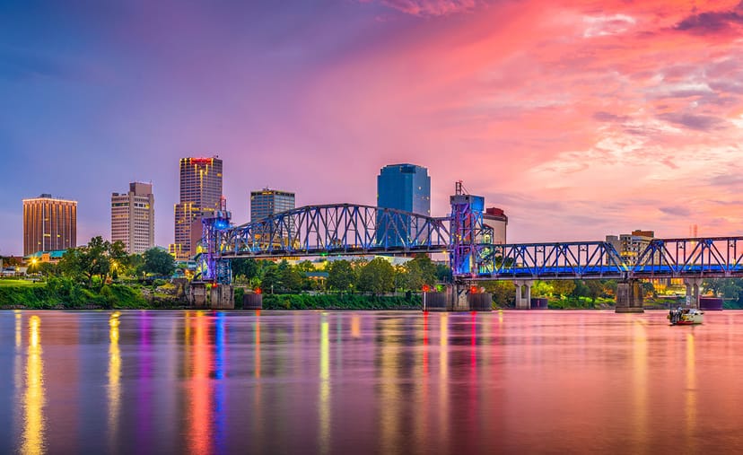 Scenic view of Little Rock, Arkansas