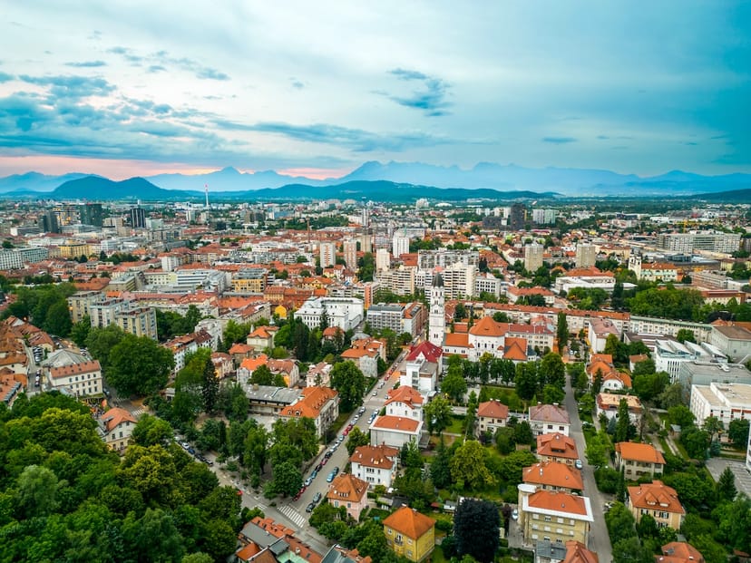 Scenic view of Ljubljana, Slovenia