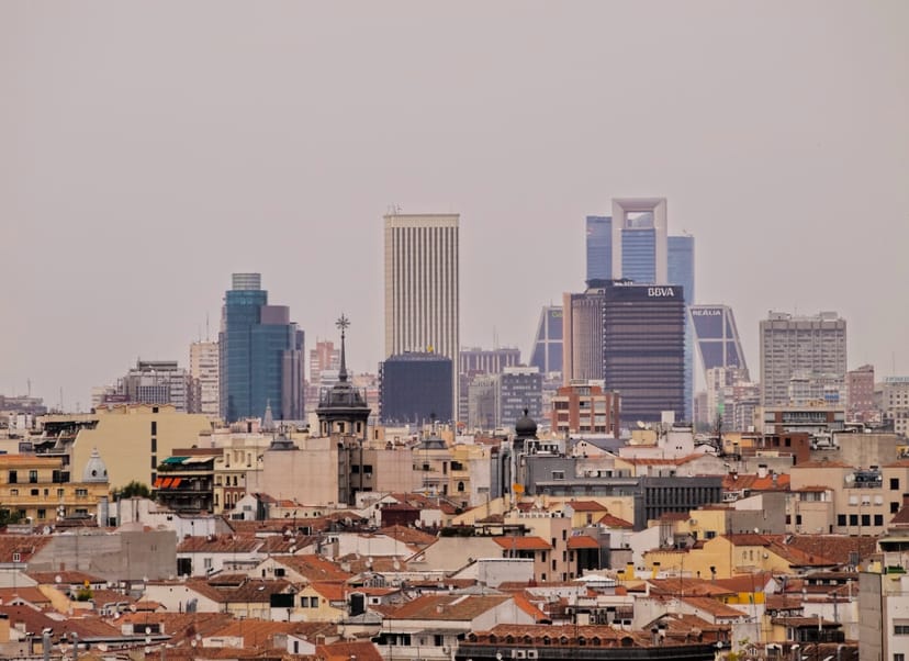 Scenic view of Madrid, Spain