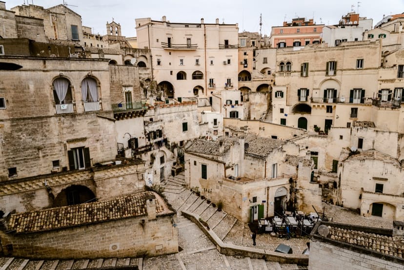 Scenic view of Matera, Italy