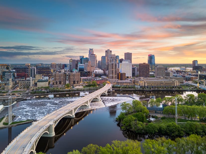 Scenic view of Minneapolis, United States