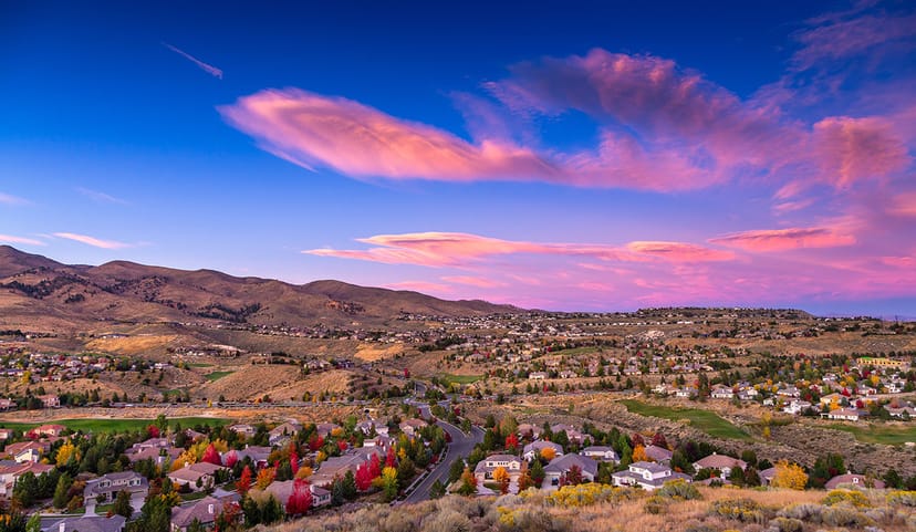 Scenic view of Reno, Nevada