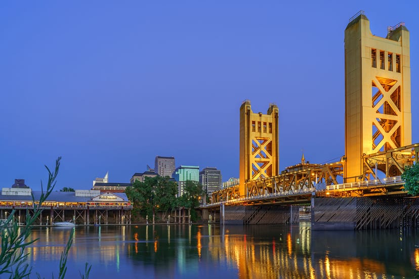 Scenic view of Sacramento, California