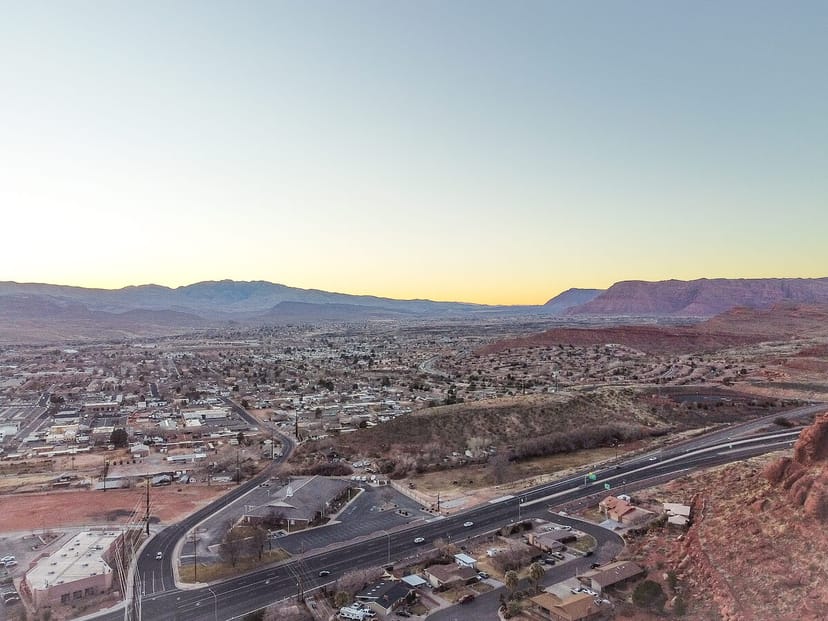 Scenic view of Saint George, Utah