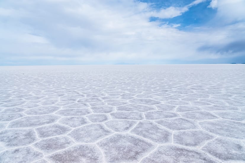 Scenic view of Salar de Uyuni, Bolivia