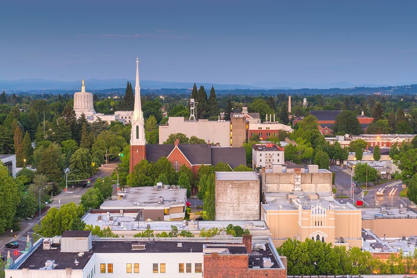 Scenic view of Salem, Oregon