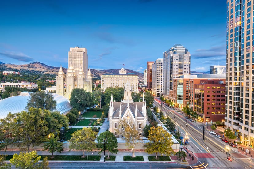 Scenic view of Salt Lake City, Utah