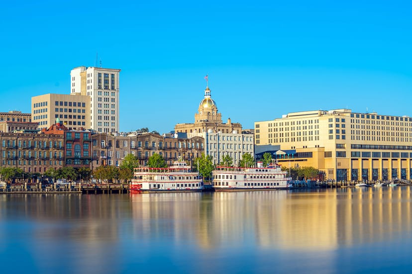 Scenic view of Savannah, Georgia