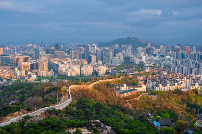 Scenic view of Seoul, South Korea