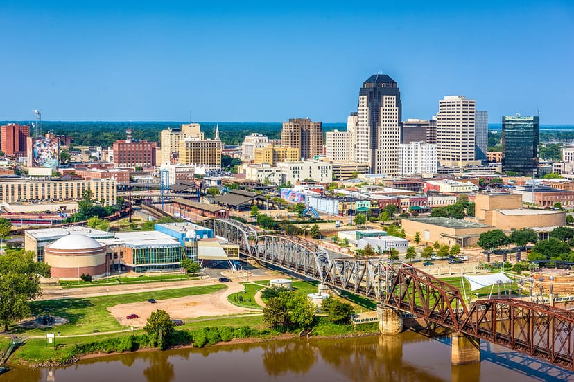 Scenic view of Shreveport, Louisiana
