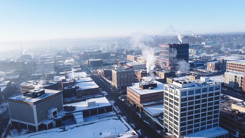 Scenic view of Sioux Falls, South Dakota