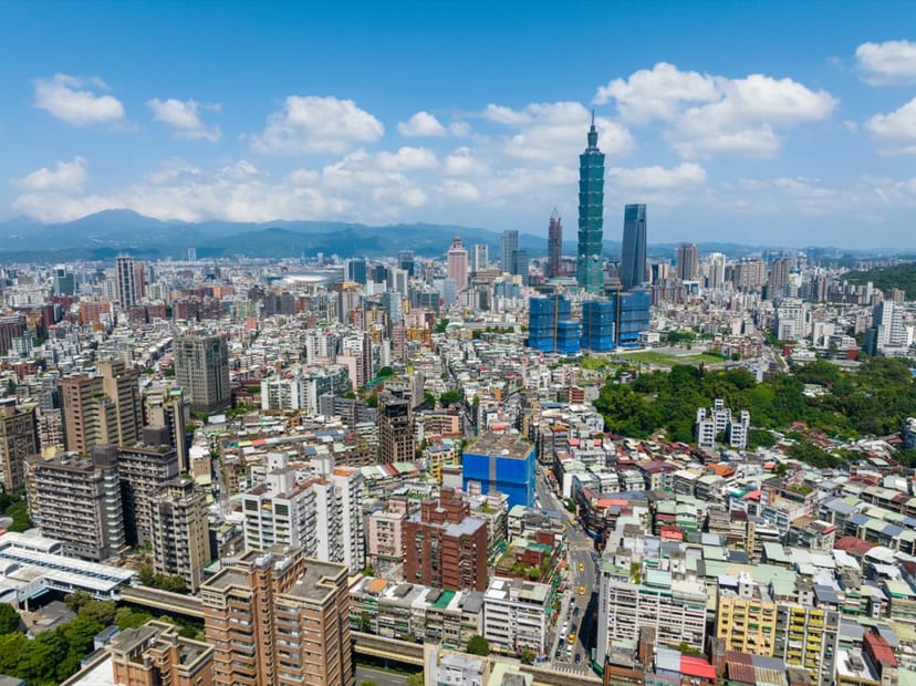 Scenic view of Taipei, Taiwan
