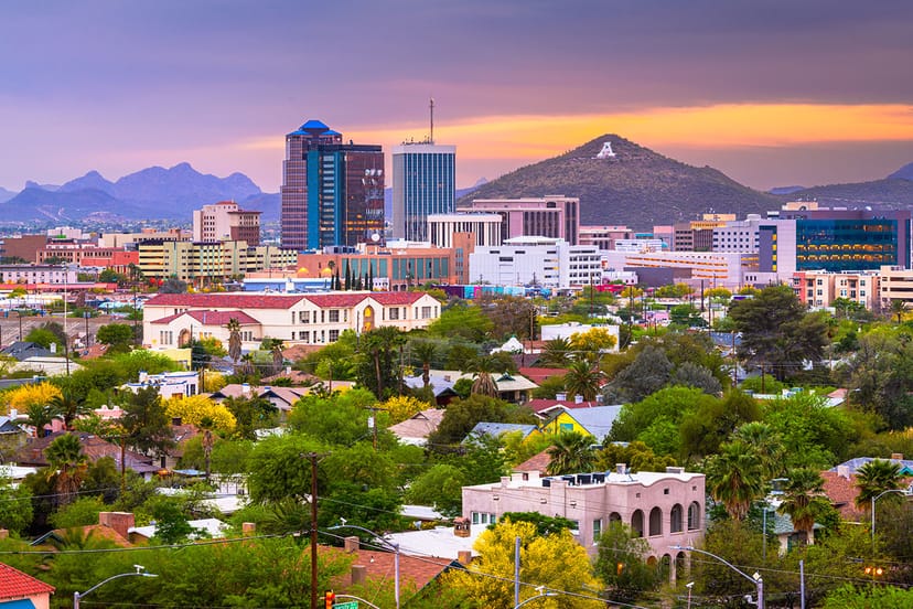 Scenic view of Tucson, Arizona