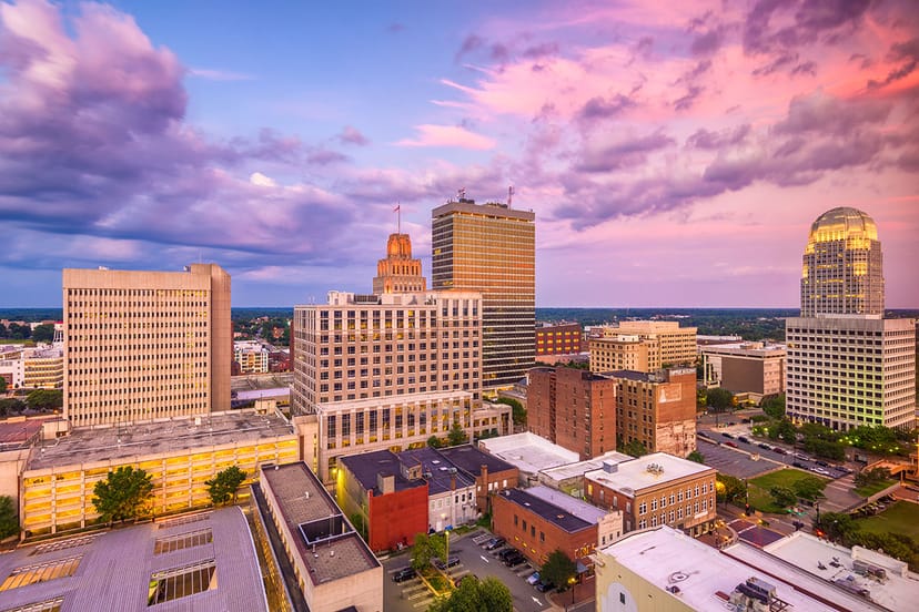 Scenic view of Winston-Salem, North Carolina