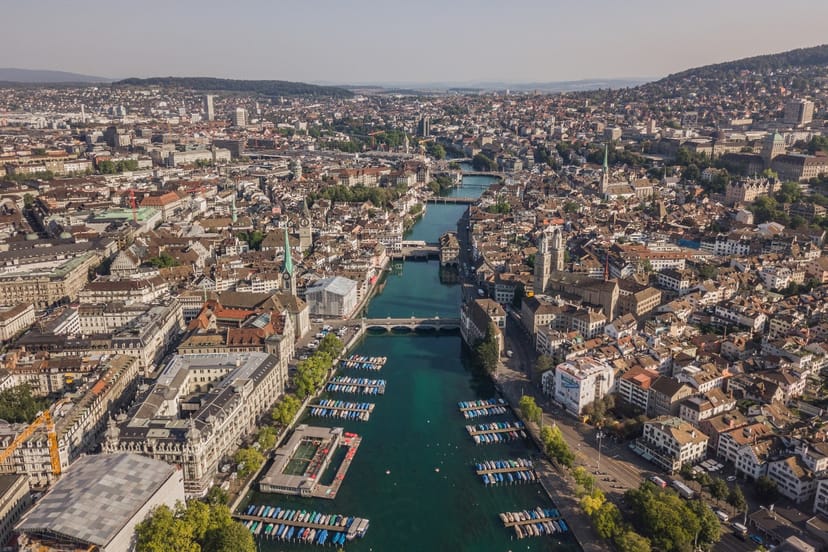 Scenic view of Zurich, Switzerland