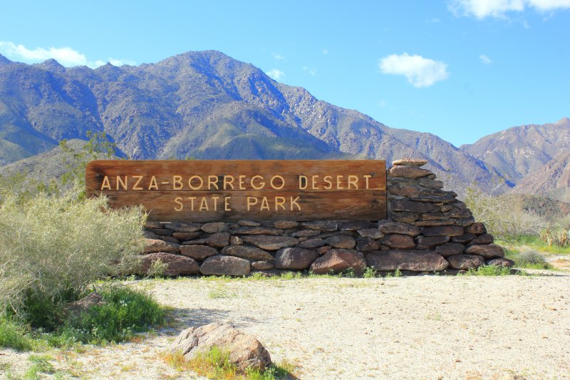 Sign board of Anza-Borrego Desert State Park