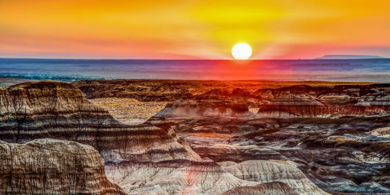 Sunset at Petrified Forest National Park