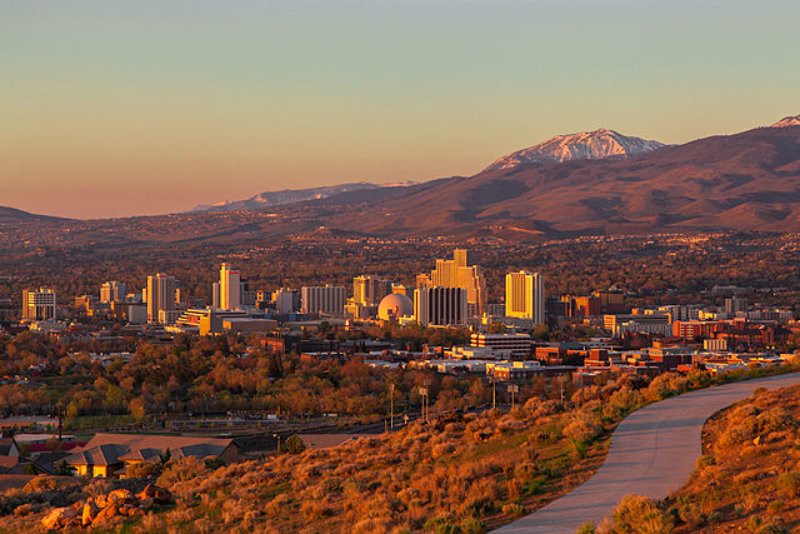 Aerial view of Reno, Nevada