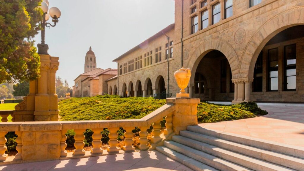 main quadrangle at Stanford University