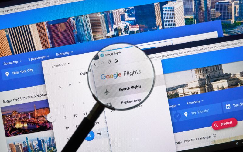 Google flights page