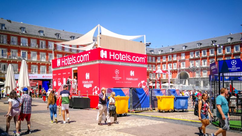 Hotels.com kiosk in Spain