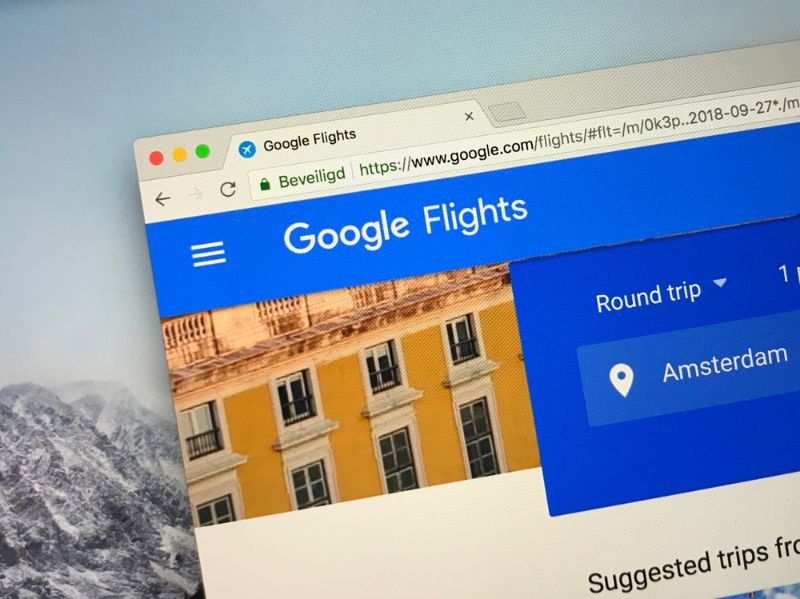 Website of Google Flights