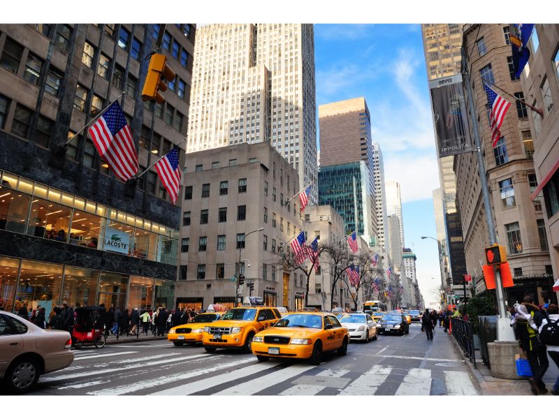 Fifth Avenue is a major thoroughfare in the borough of Manhattan in New York City, United States.