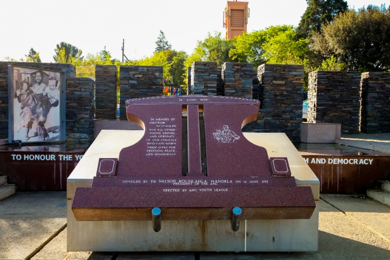 Outside Hector Pieterson Memorial Museum in Soweto Johannesburg