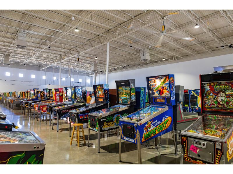 Interior view of The Pinball Hall of Fame