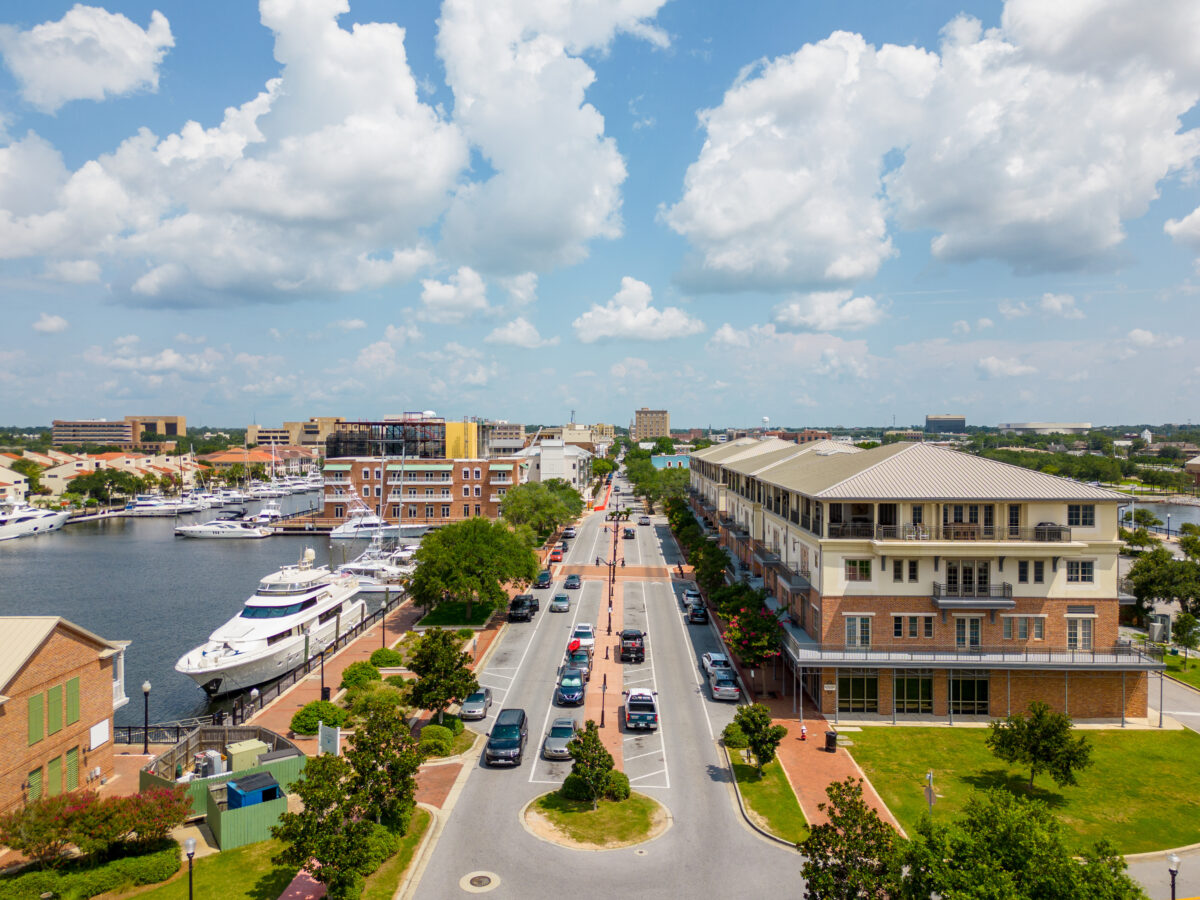 South Palafox Street marina and Residences Downtown Pensacola Florida