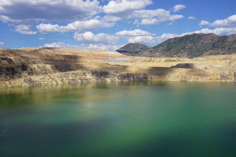 This site is the former open-pit copper mine located in Butte, Montana.