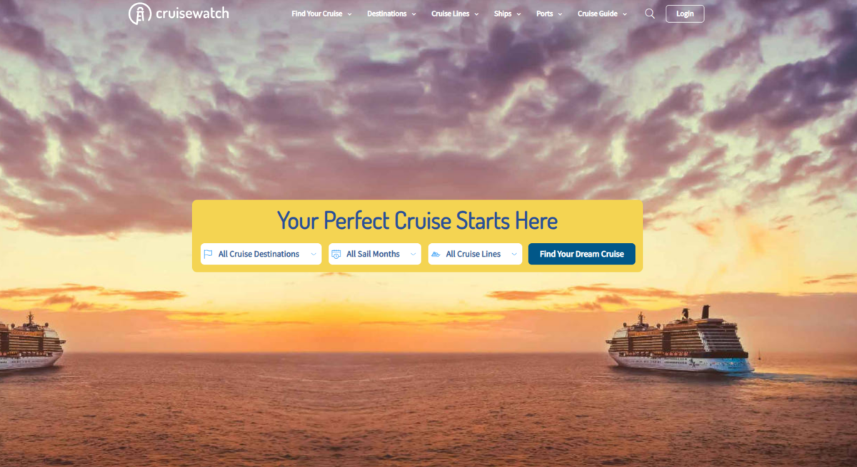 Cruisewatch.com webpage